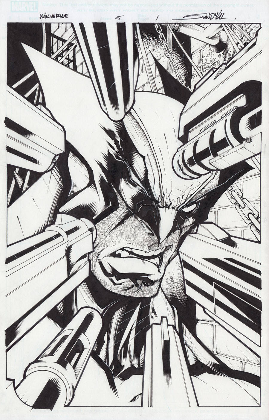Wolverine 5 Page 1 by Sandoval-Art