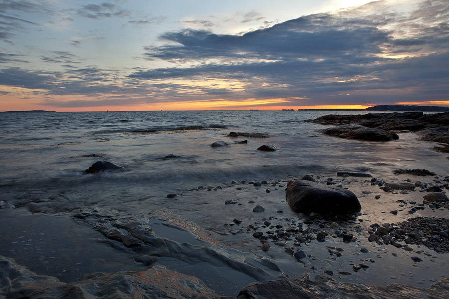 Sunset Ocean Point by EvaMcDermott