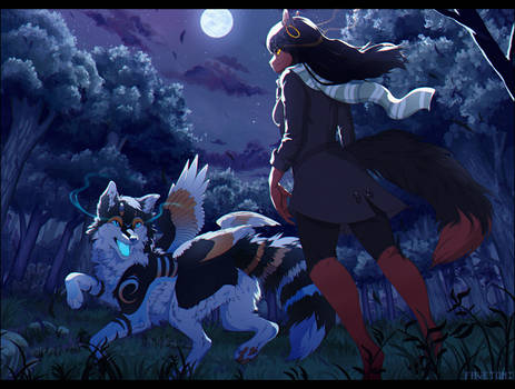 Look up! We are both under the same nightsky by Favetoni