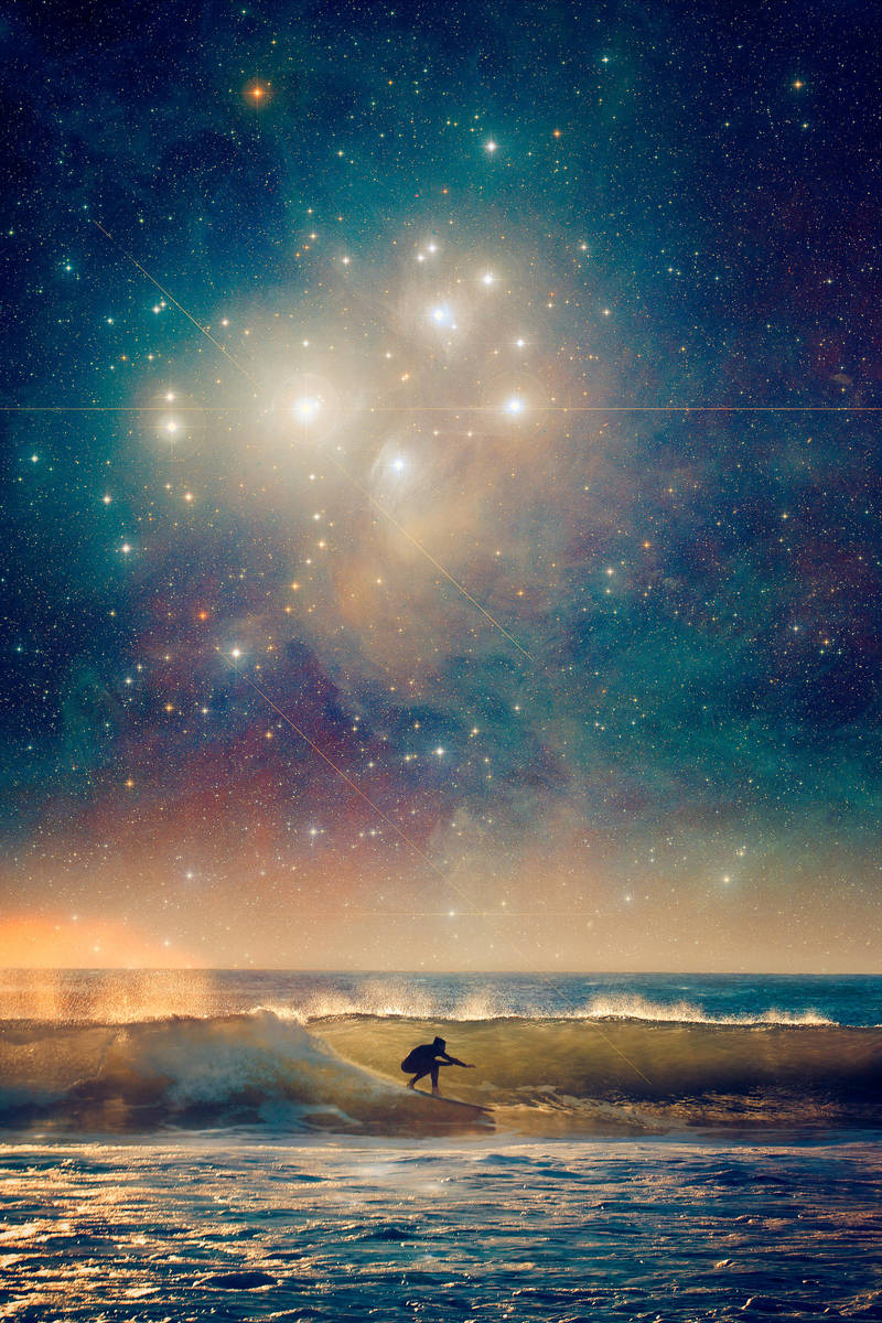 sliding under pleiades by 4dam