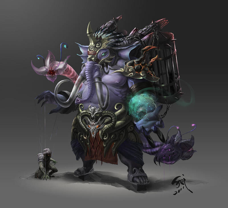 The elephant sorcerer by phoeni-x-man