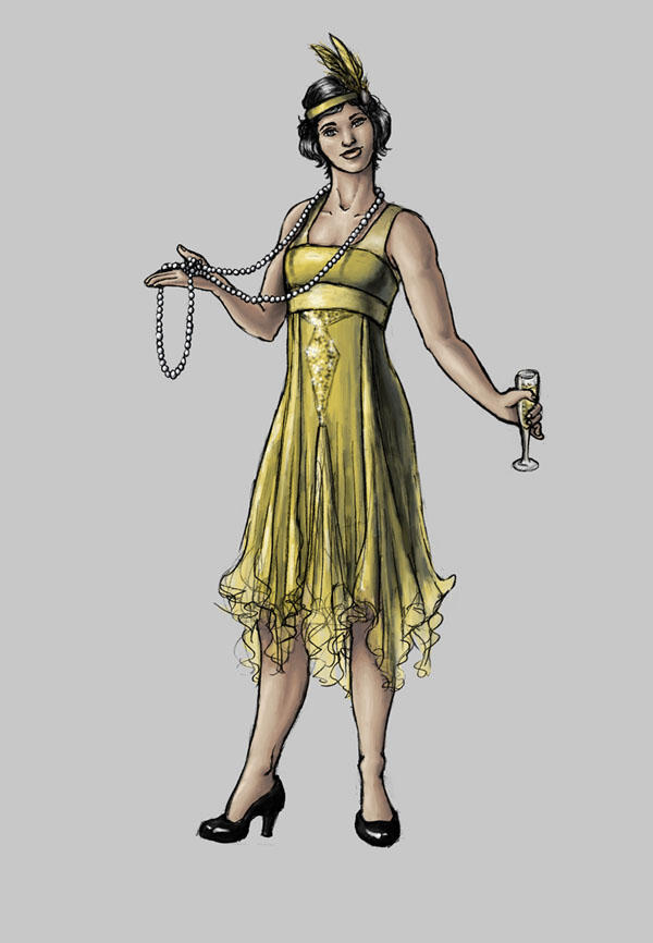 Character/Costume design1: Flapper by EricaLange