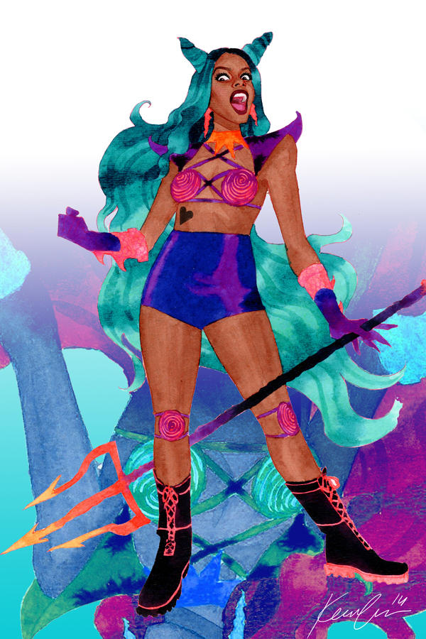 Azealia Banks aka Yung Rapunxel by kevinwada