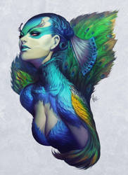 Peacock Queen by Artgerm