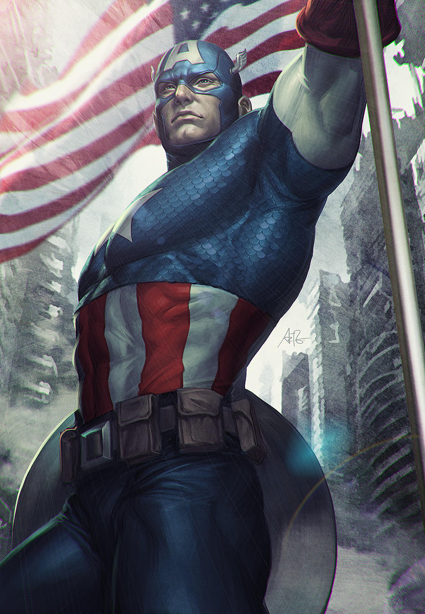 Captain America Statue Art by Artgerm