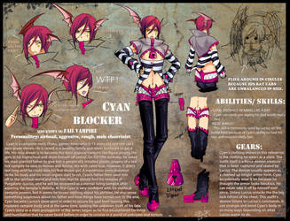 OC Reference-Fail Vampire-Cyan by Ruri-dere