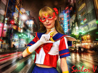 Sailor V on her duty by LoveSenshi