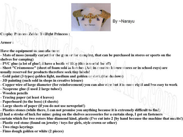 zelda armor tutorial main page by Narayu