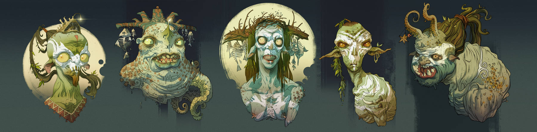 Swamp and sea creatures by IvanLaliashvili