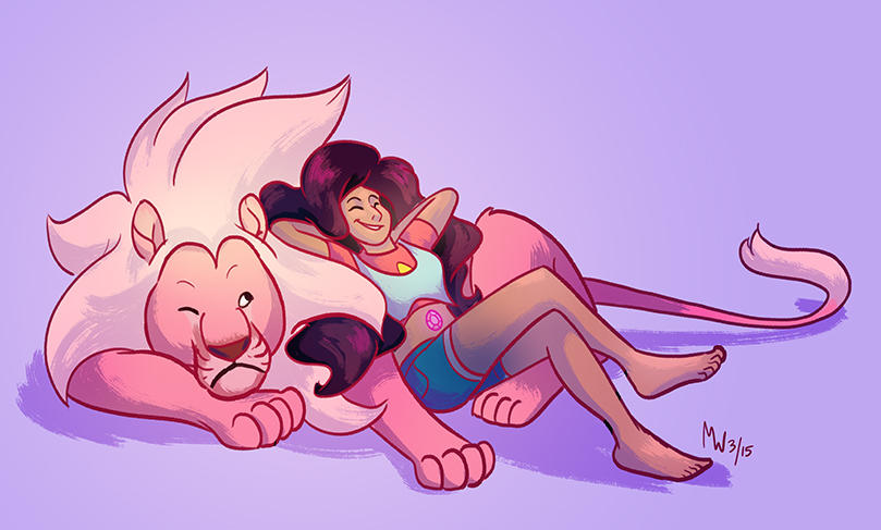 I have fallen so hard into Steven Universe it's ridiculous, and I love everything and every character in it. I had to draw these two adorable floofs, just for starters. CUTIES.