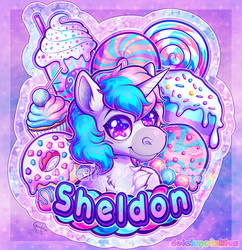 COM: Themed Badge - Sheldon by Dolcisprinkles