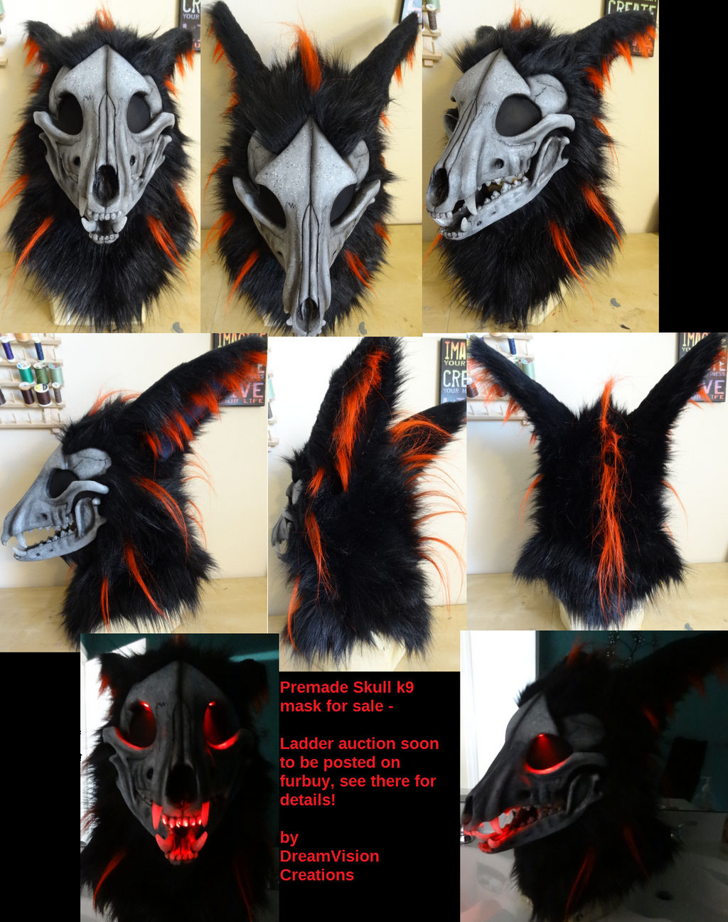 Skull K9 Premade Mask by DreamVisionCreations