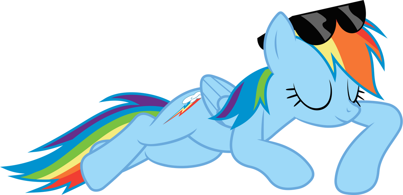 Rainbow Dash Lying Down by 90Sigma