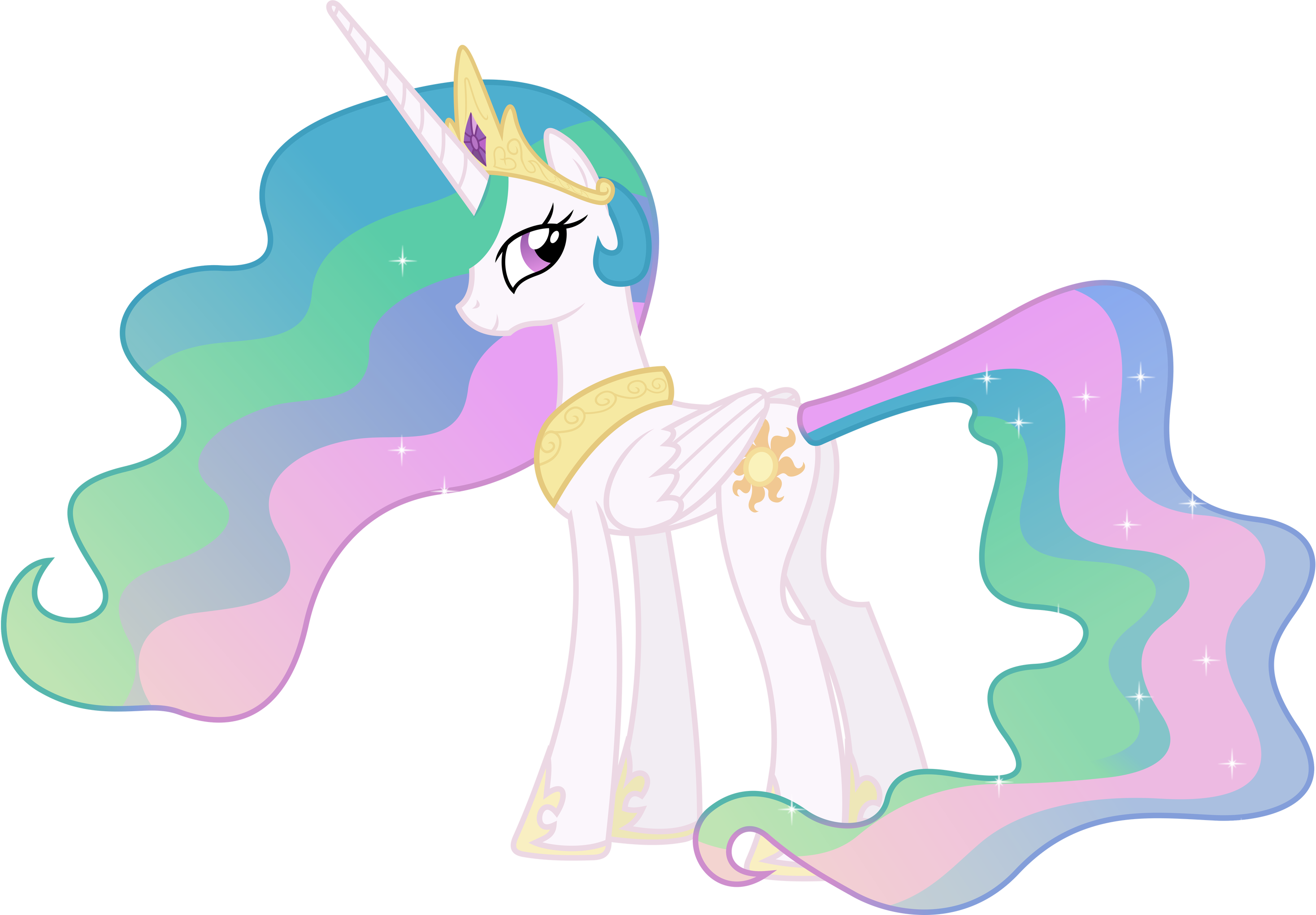 Princess Celestia Looking Behind by 90Sigma on DeviantArt
