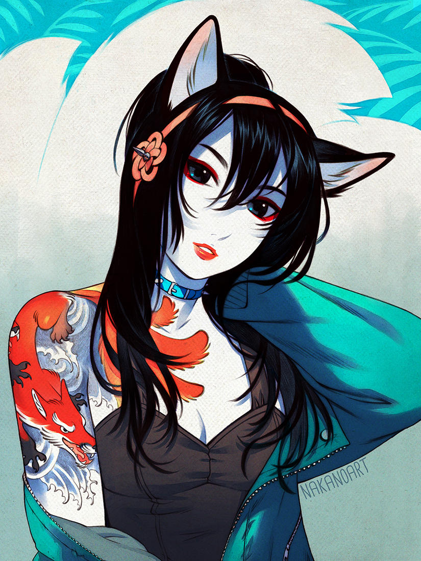Kitsune Ink by nakanoart