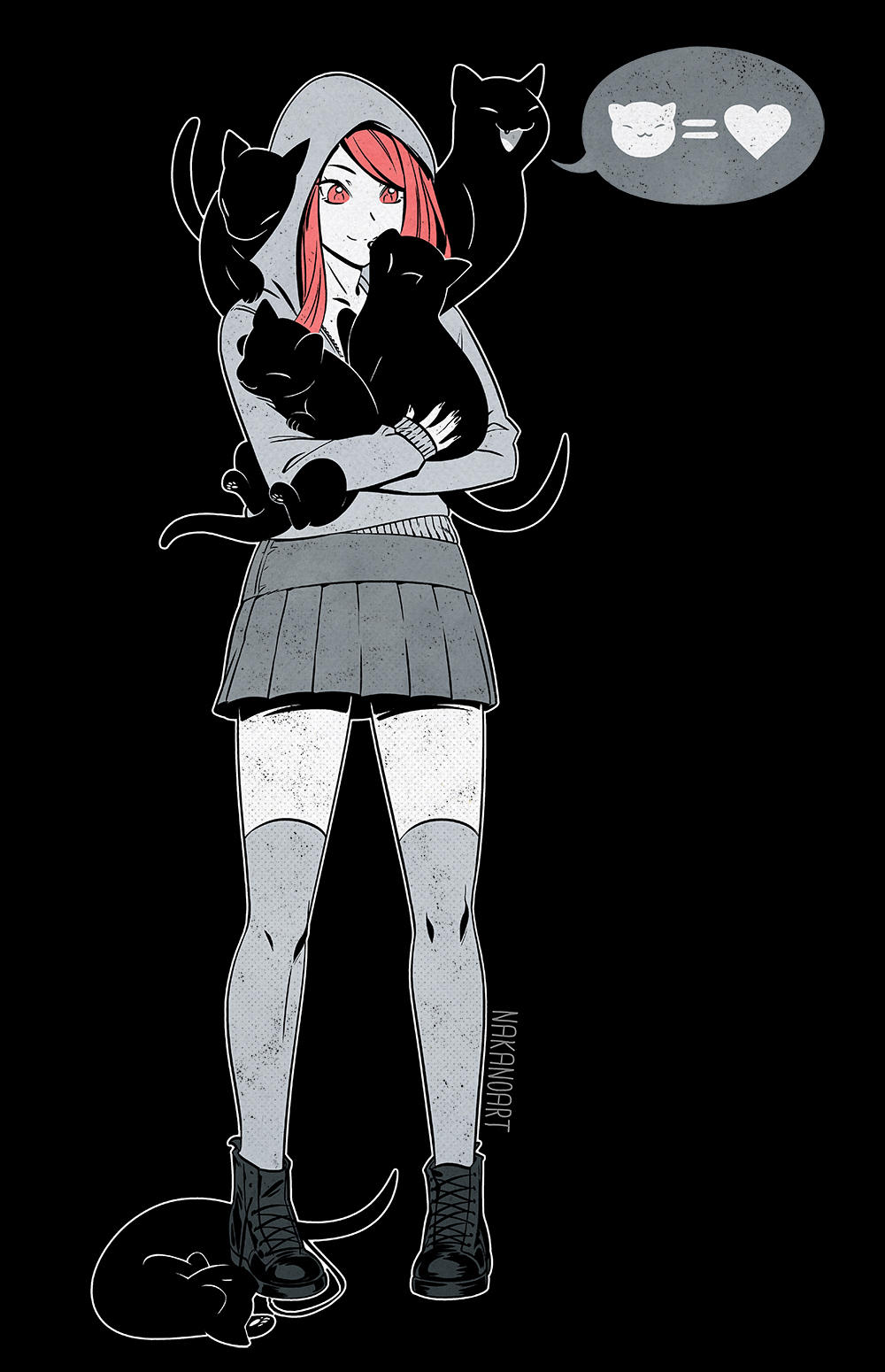 Crazy Cat Lady by nakanoart