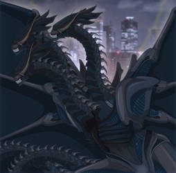 King Ghidorah Xenomorph by Arrancarfighter