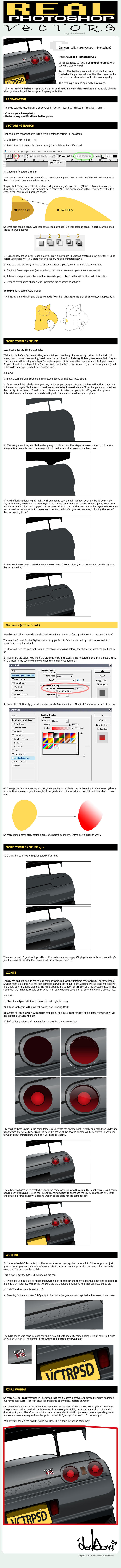 Real Photoshop Vector Tutorial by donbenni