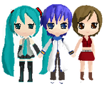 Miku Kaito Meiko Pixel~ by Miku-Chan-Vocaloid01