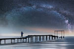 Milky Way over Seabrook Texas by foureyes