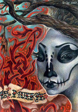 La Muerte - ACEO by sphinxmuse