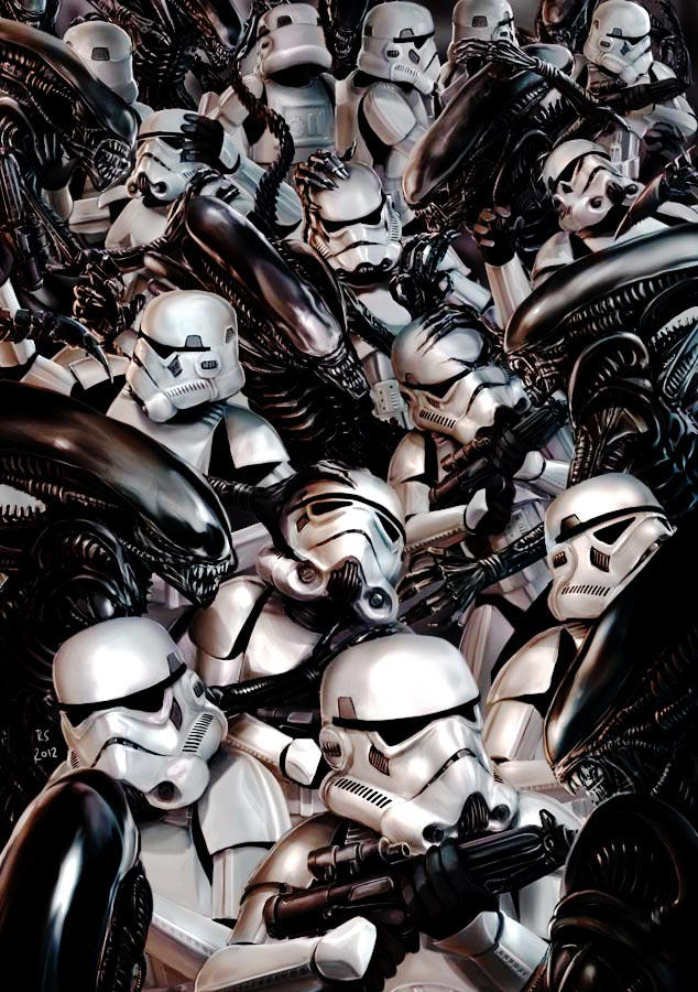 Stormtroopers vs Aliens by Robert-Shane