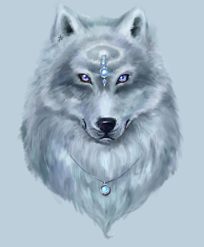 Ice wolf by Amales on DeviantArt