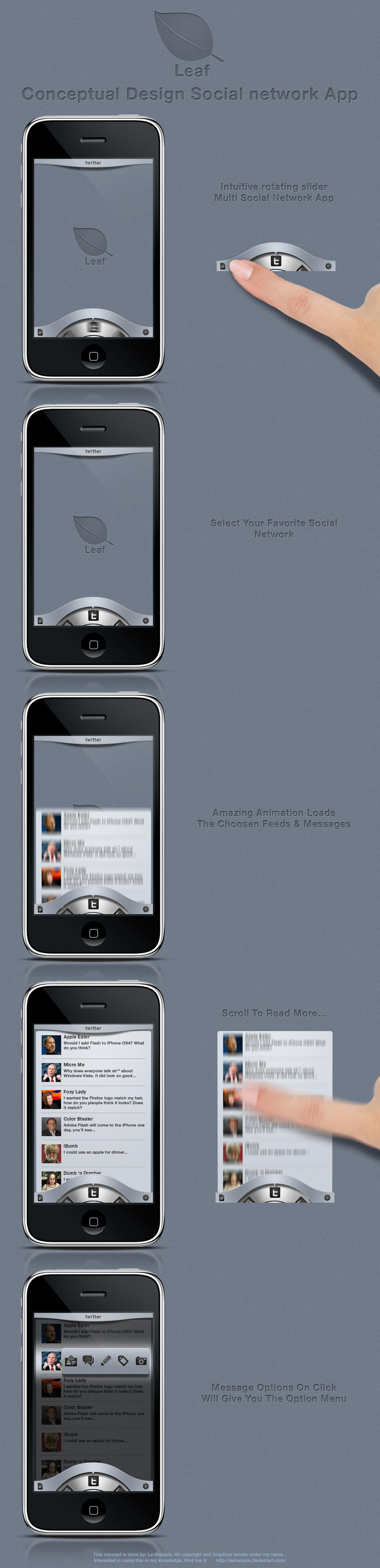 Leaf - Conceptual App Design by LeMarquis
