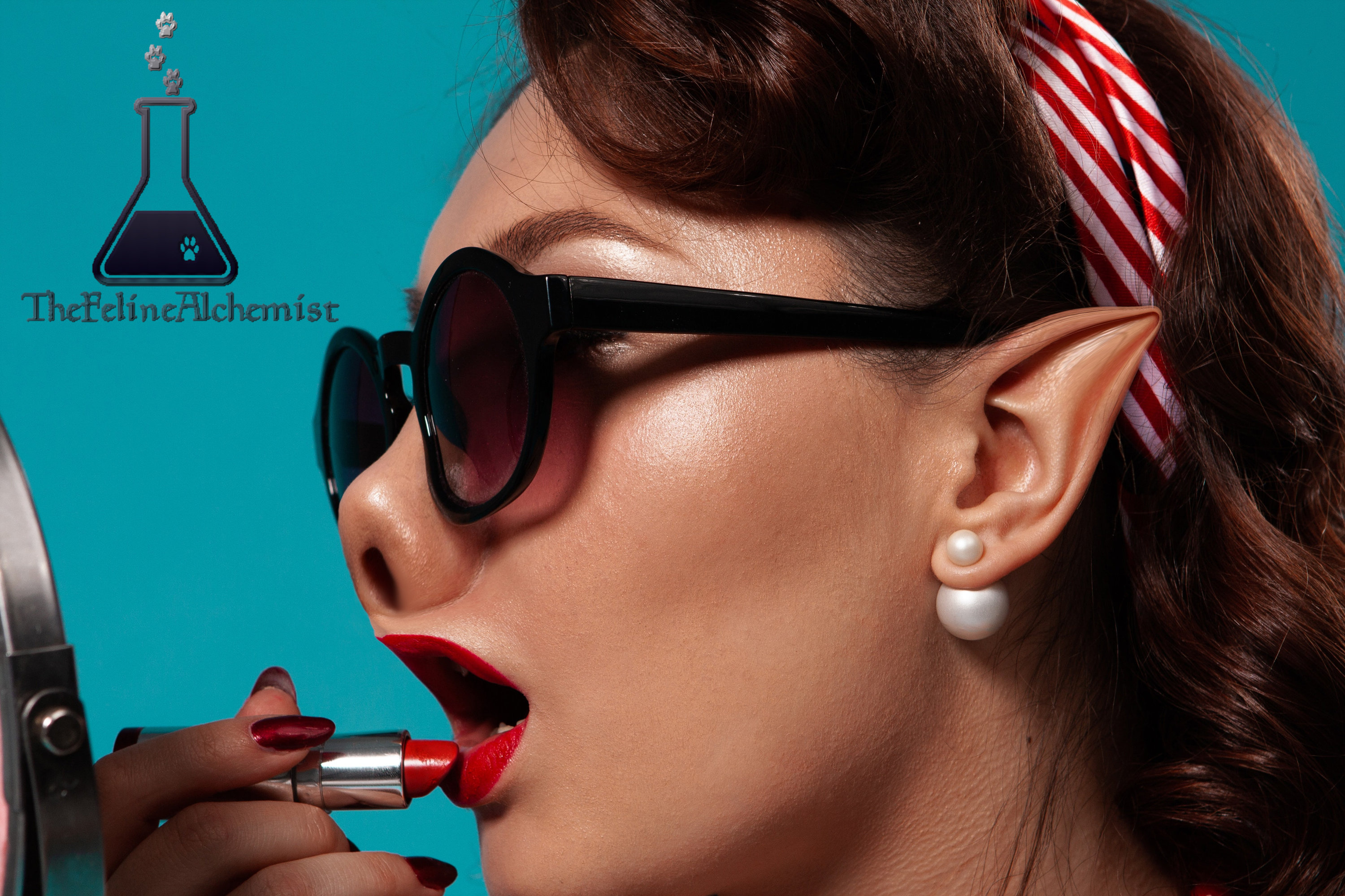 Lip stick on.. wait this joke has been done before by