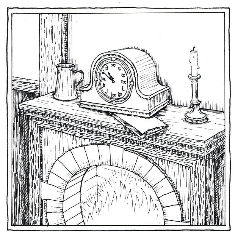 Bilbo's Mantelpiece Clock (Inktober Day 14) by MatejCadil