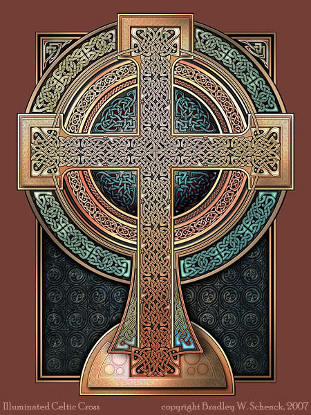 Illuminated Celtic Cross by BWS