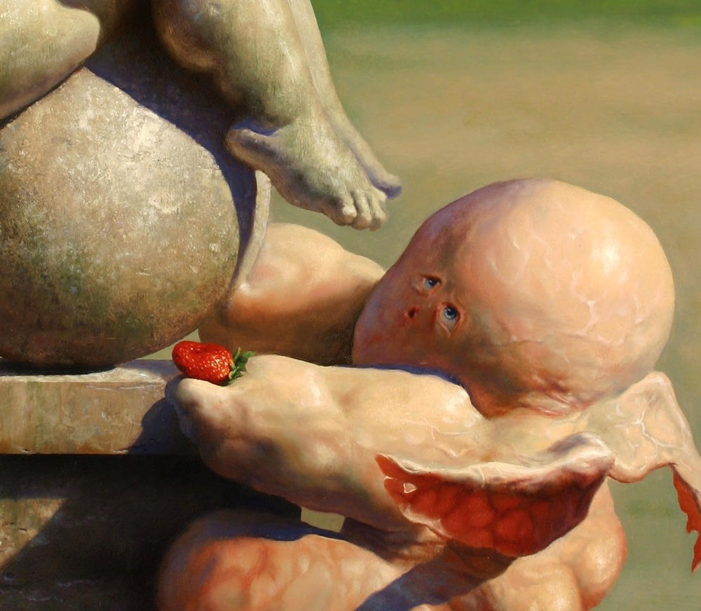 Angel with broken wing-detail by Yaro42