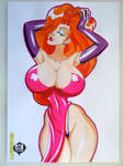 Jessica Rabbit A4 color sketch by SSaruman