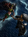 Hawkgirl vs. Storm by 2lazy2talk