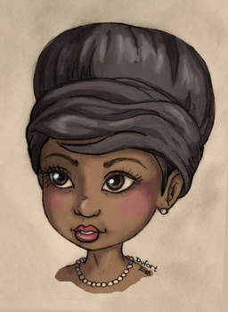 Young Aretha Franklin by JadeDragonne