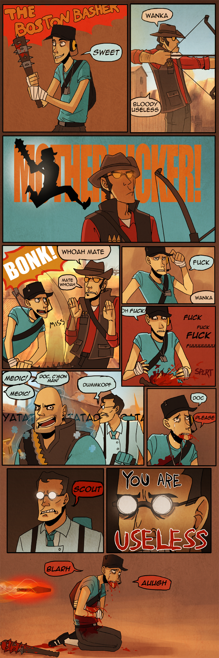 tf2 comic: the boston basher by Detkef