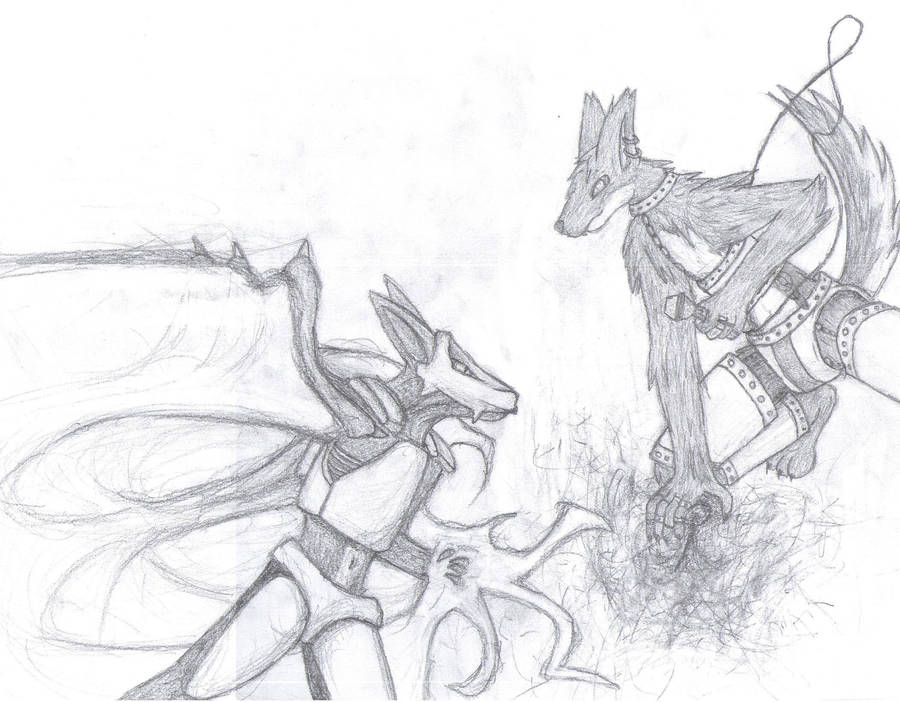 Cyrus Vs. Lyshly by FluffyKnight