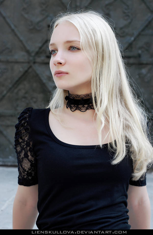 STOCK - Blonde in Black 04 by LienSkullova