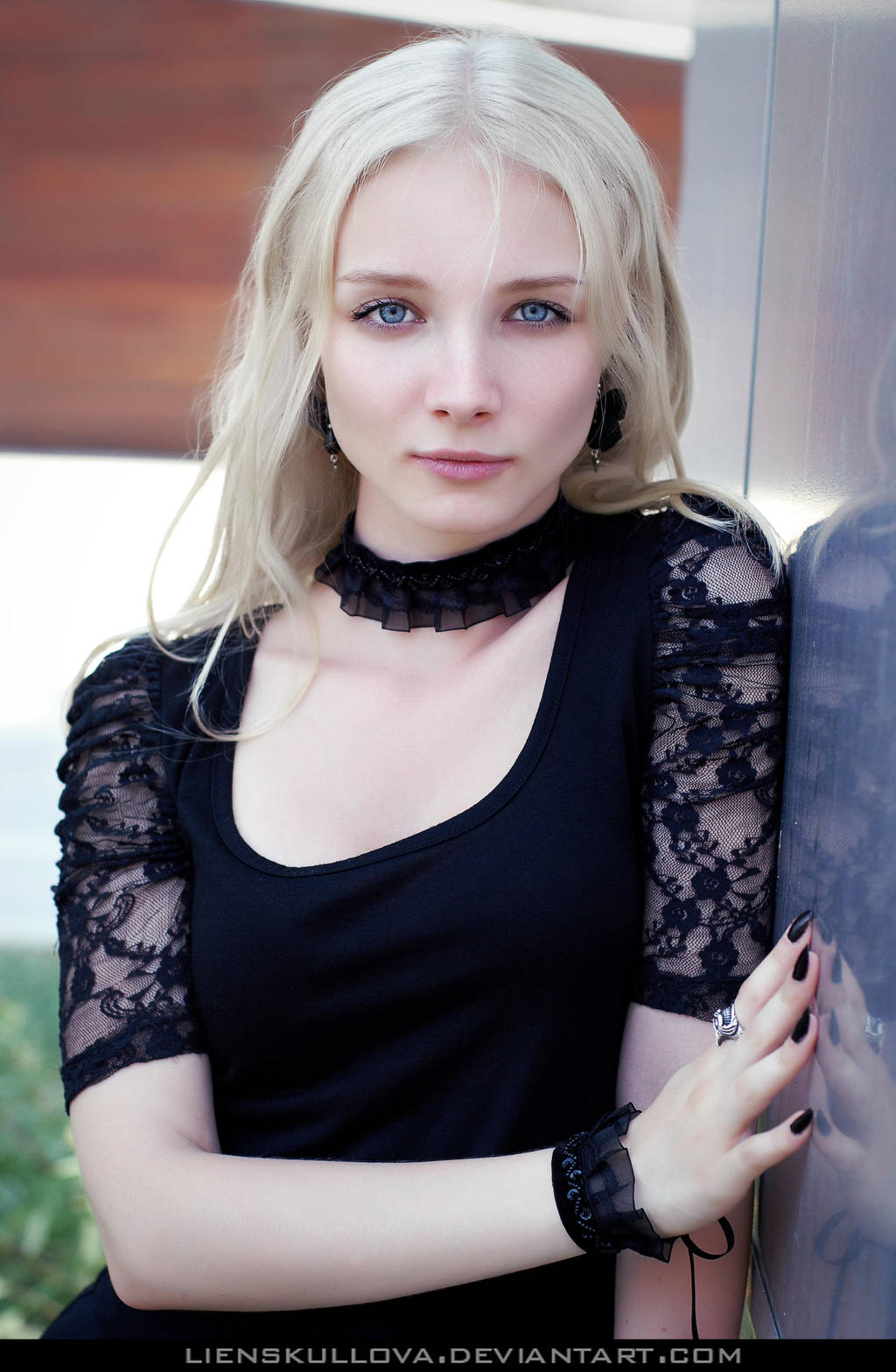 STOCK - Blonde in Black 08 by LienSkullova