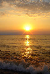 Stock 015: sea at sunset 2 by AlzirrSwanheartStock