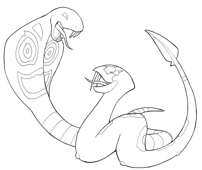 Arbok vs Seviper by drakered
