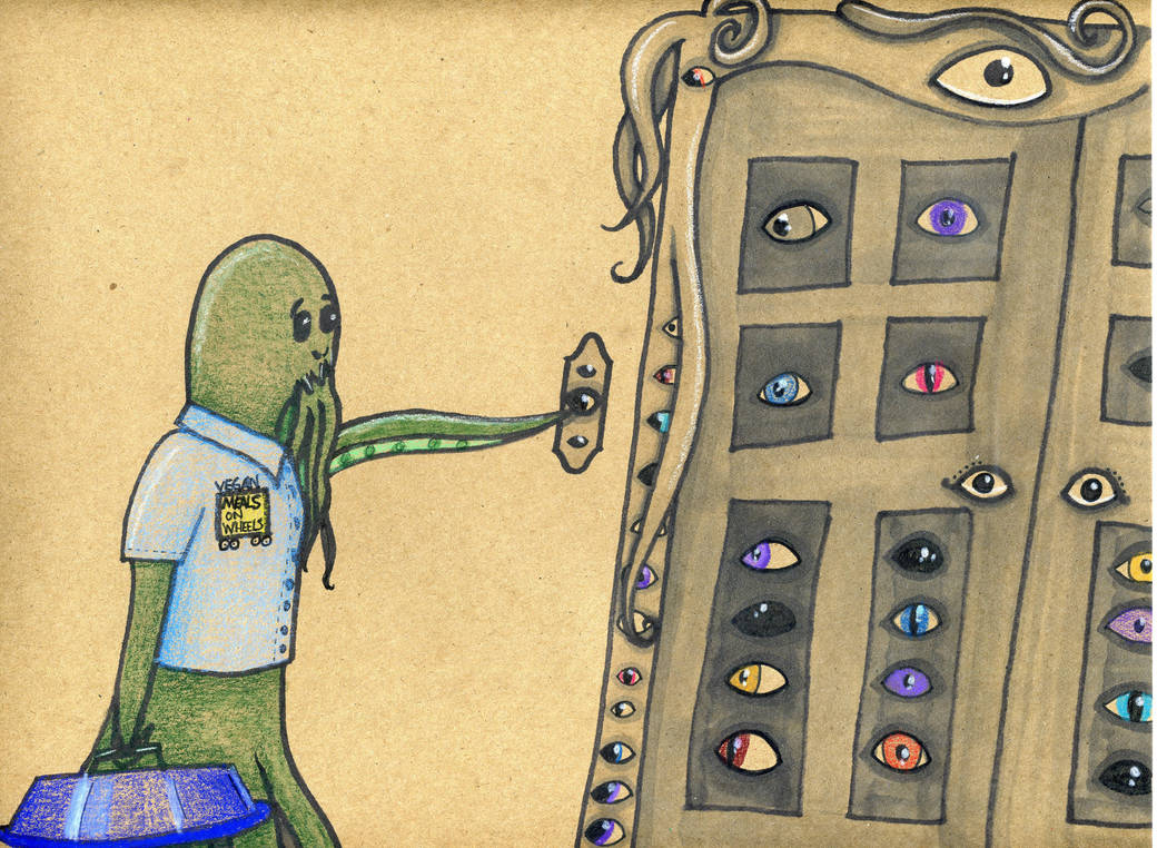 Cthulhu's Unfortunate Delivery by Watyrfall