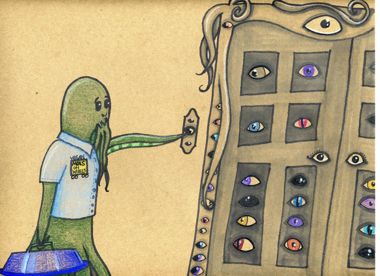 Cthulhu's Unfortunate Delivery by Watyrfall