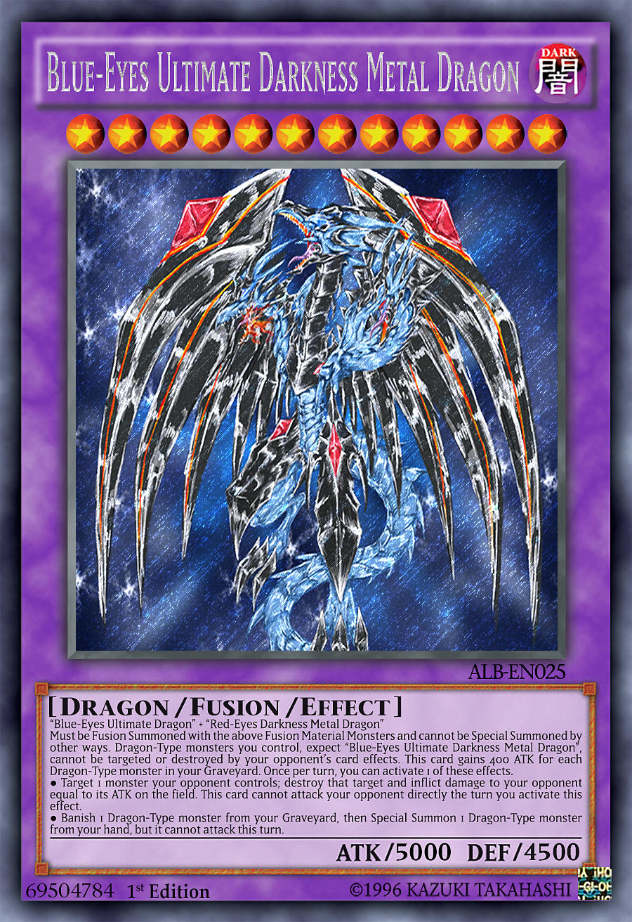 BlueEyes Ultimate Darkness Metal Dragon by LightKeybladeMaster on