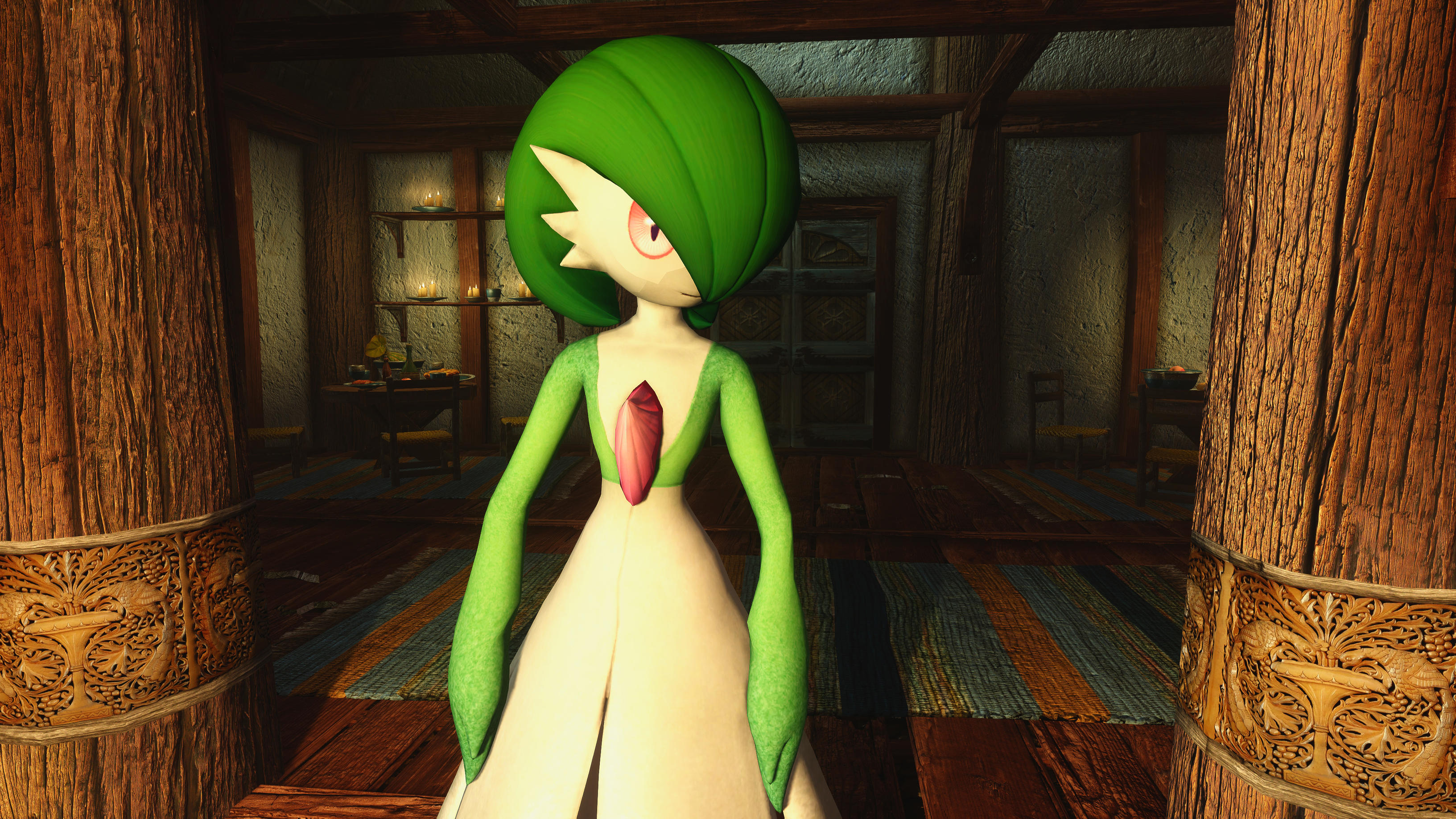 Gardevoir Follower and Armor Skyrim mod by user619