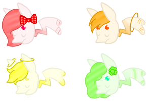 Rainbow Chubby Pikachus *PART 1* (ADOPTS) || OPEN by ILoafPiggies