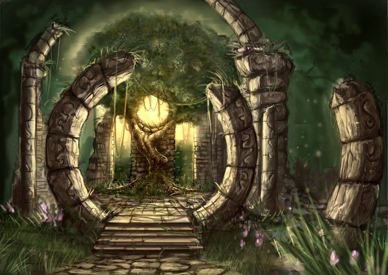 Druid temple ruins by Phantagram