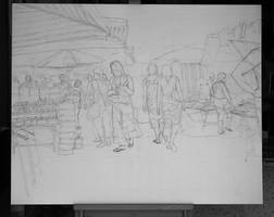 Market Streets - Sketch no #012 by tutanvaly