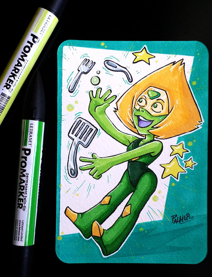 Steven Universe Peridot postcard by lpspalmer