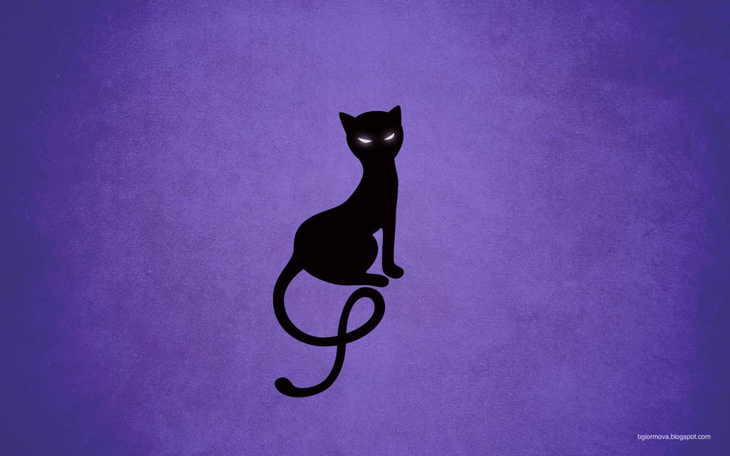 Purple Gracious Evil Black Cat Desktop Wallpaper By Azzza On Deviantart